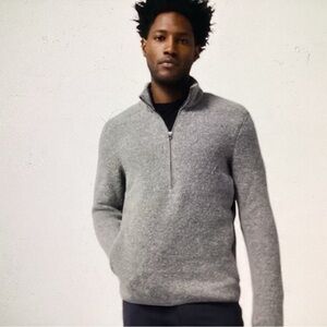 Lululemon athletica Men's Tundra Trek 1/2 zip Heather Gray Zip-Up Sweater